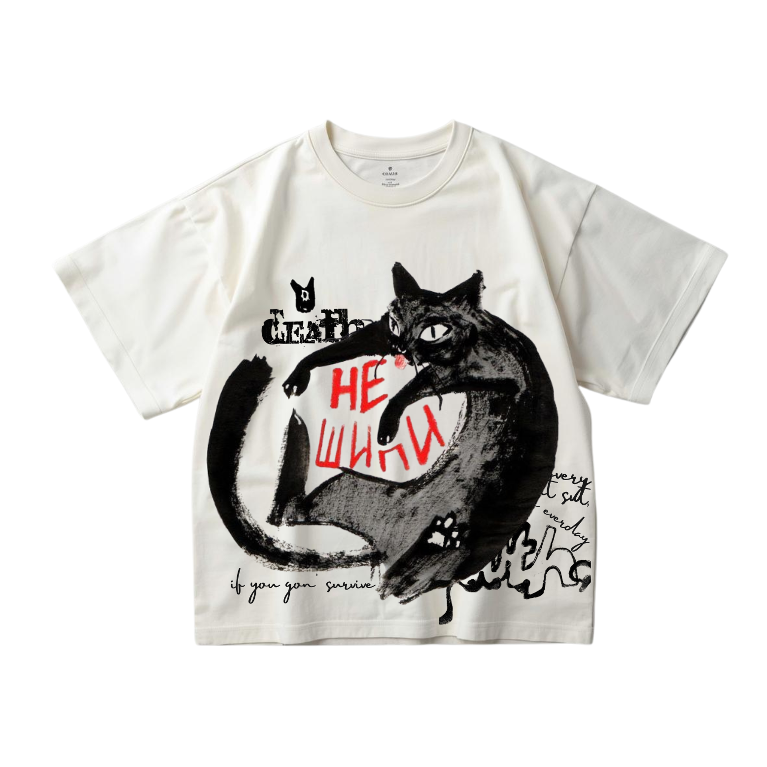 OBLIQUE – “HE” Chaos Cat Tee
